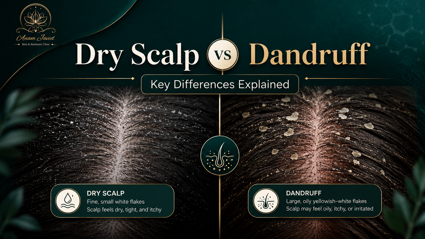 Dry Scalp vs Dandruff